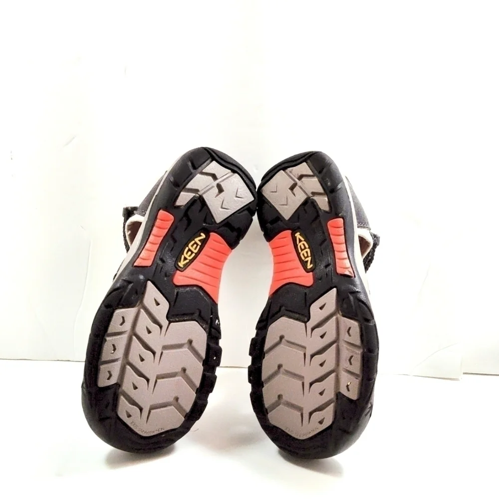 KEEN Big Kids Youth Waterproof Hiking Sandals Size 2 | Red Gray | Washable Outdo